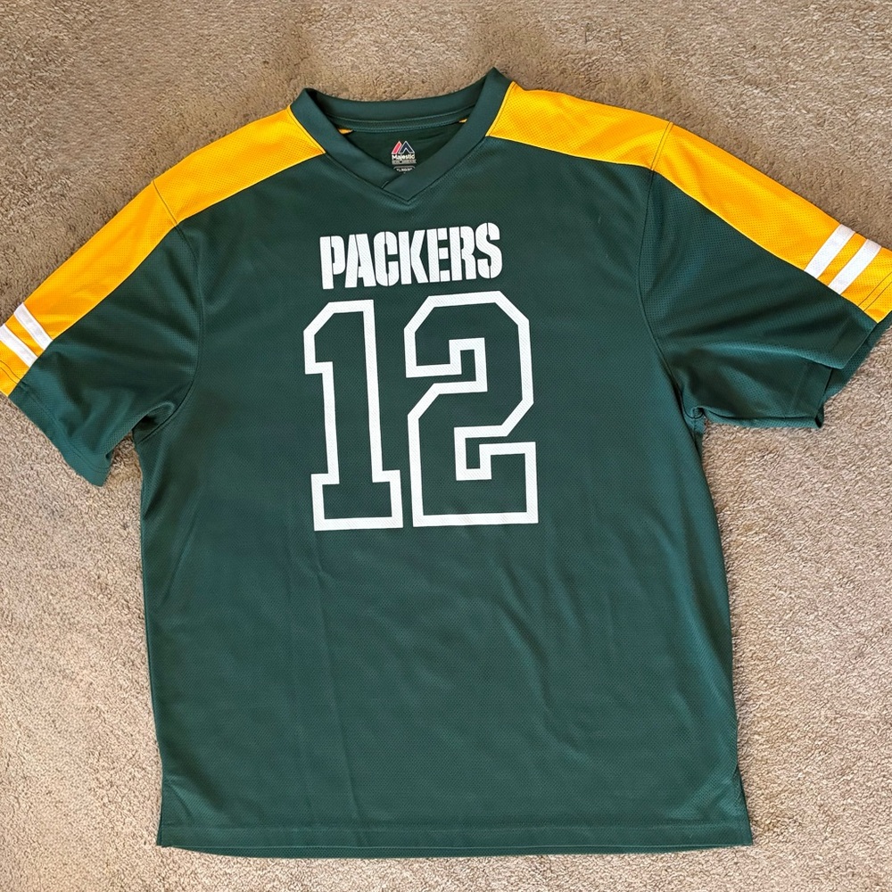 Majestic Green Bay Packers Aaron Rodgers #12 Football Jersey size XL